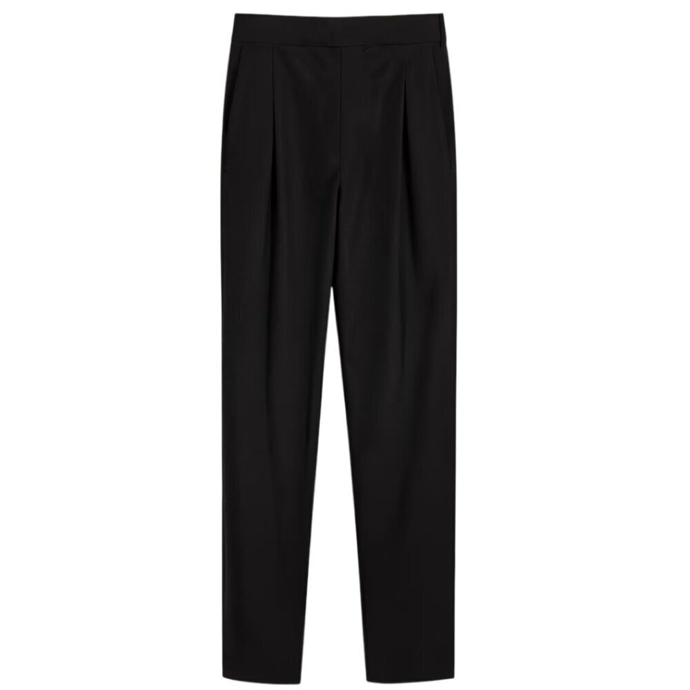 AllSaints Black Women's Tapered Pants - Elastic Waist, Size 4 (US)